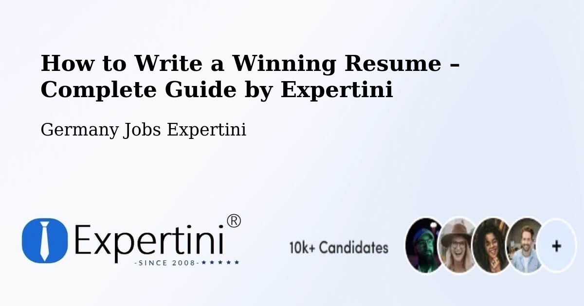 Resume Writing Guide for Job Seekers – Schwarme - Schwarme, Germany Jobs Expertini